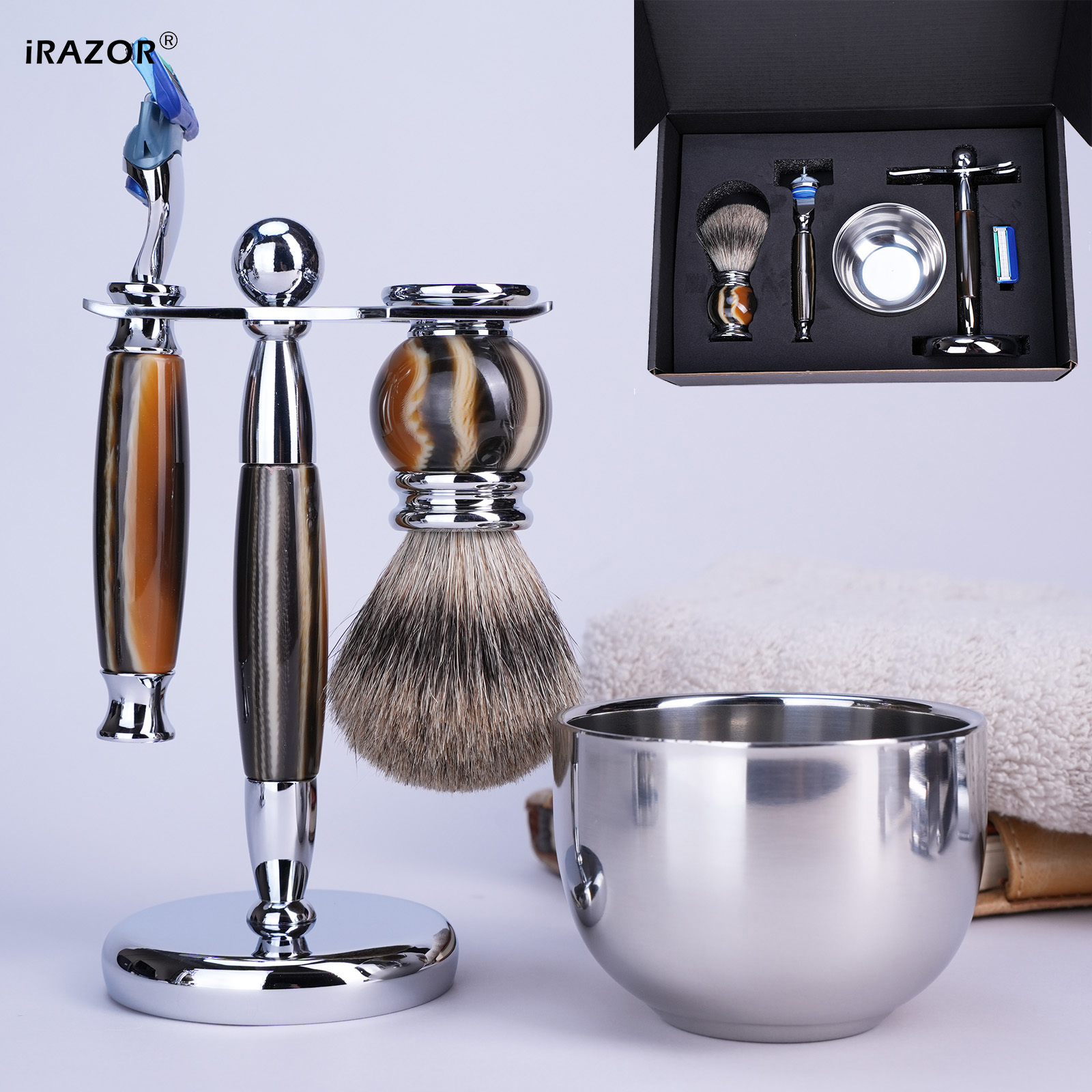 Men'S Grooming Organizer - iRAZOR Luxury 5-Blade F5 Fusion Razor