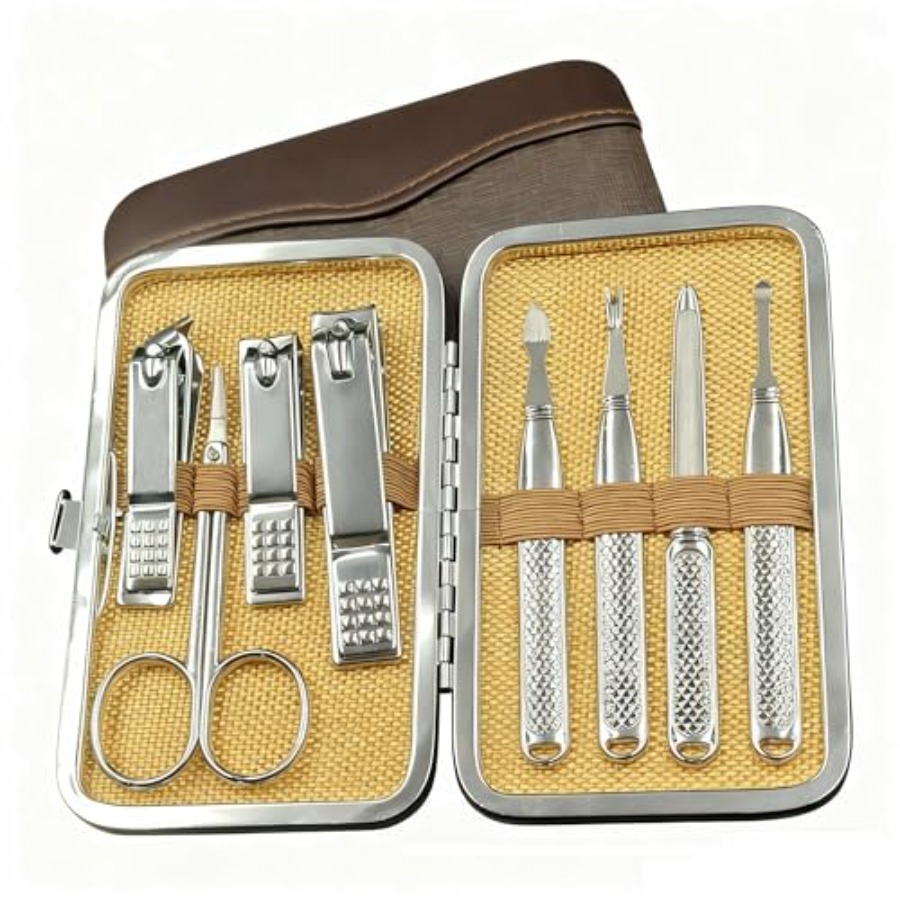 Mens Grooming Kit Case - Manicure Set for Men and Women