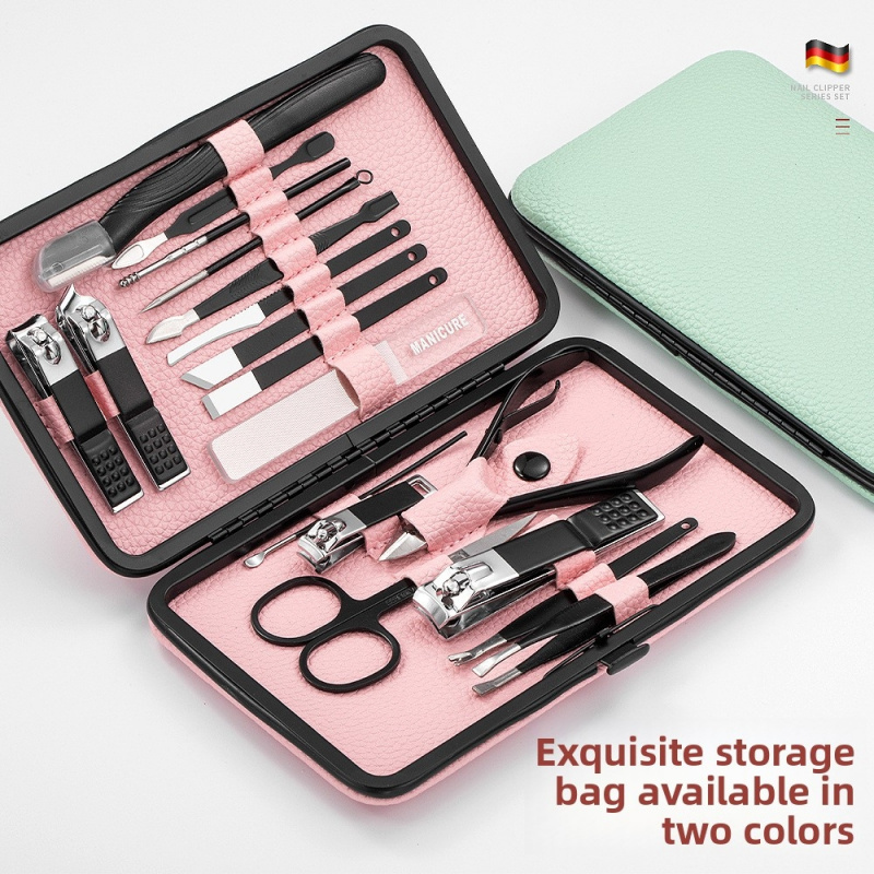 18pcs Manicure Pedicure Set, P - Mens Grooming Kit Case incelemesi ve fiyatı