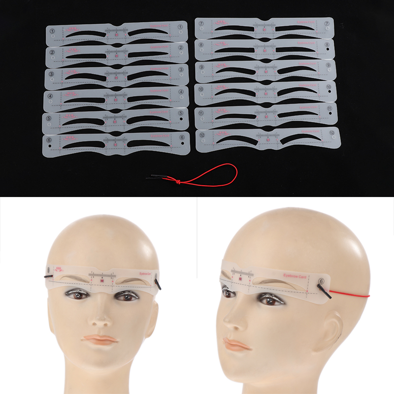 12Pcs Eyebrow Stencil Set Reus - Men'S Grooming Eyebrow Shape incelemesi ve fiyatı