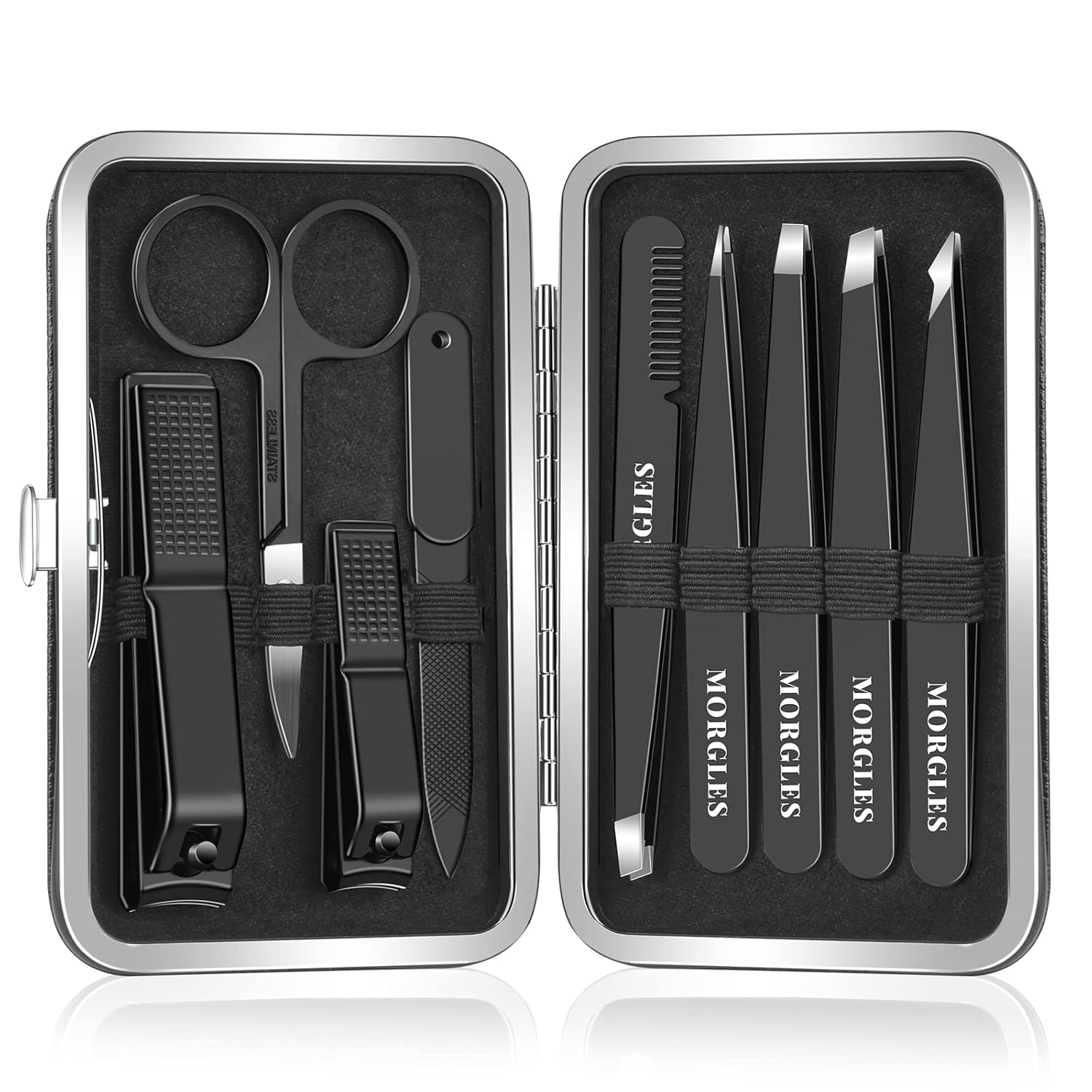 9 Pcs Stainless Steel Tweezers - Mens Grooming Kit Case incelemesi ve fiyatı