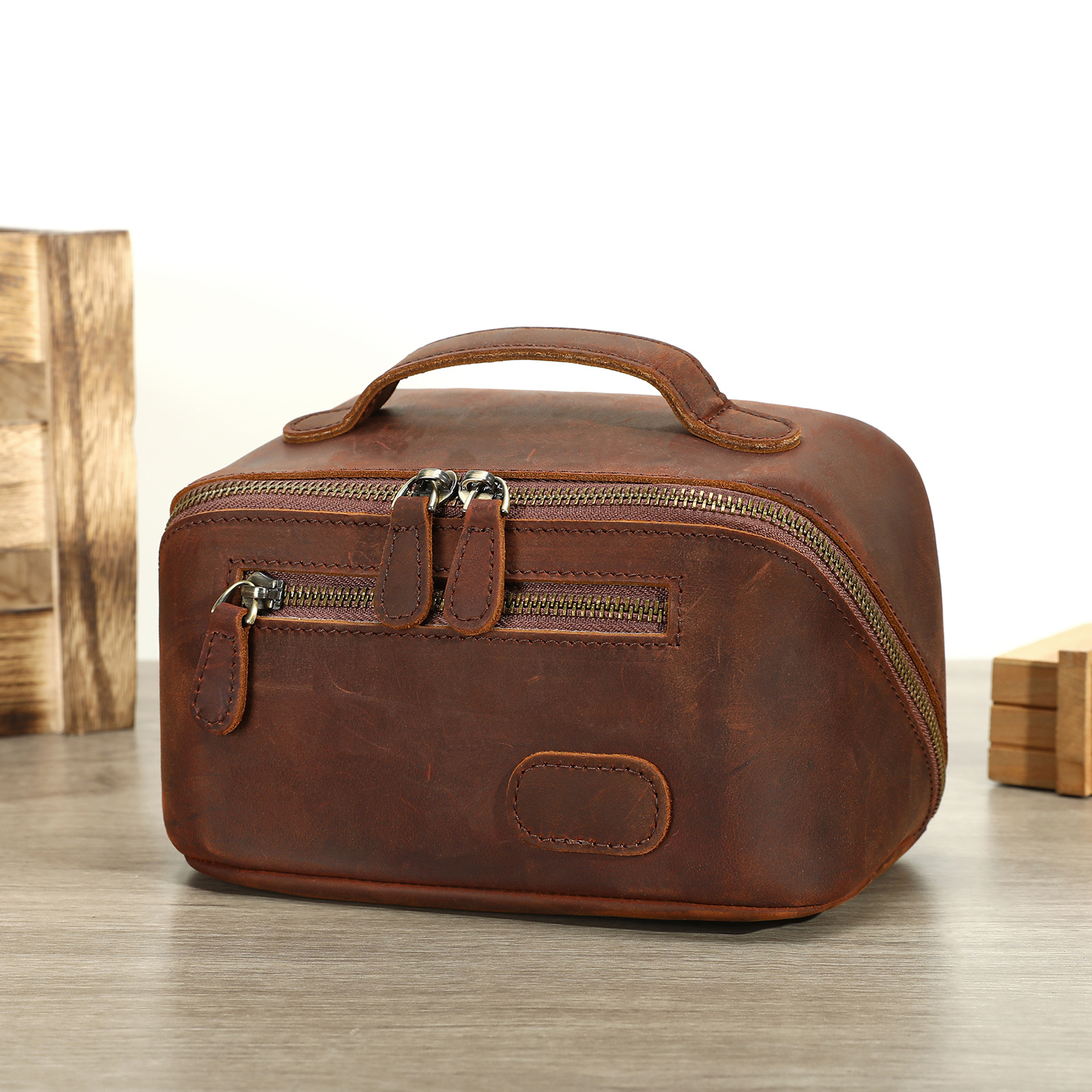 Vintage Crazy Horse Leather To - Men'S Grooming Organizer incelemesi ve fiyatı