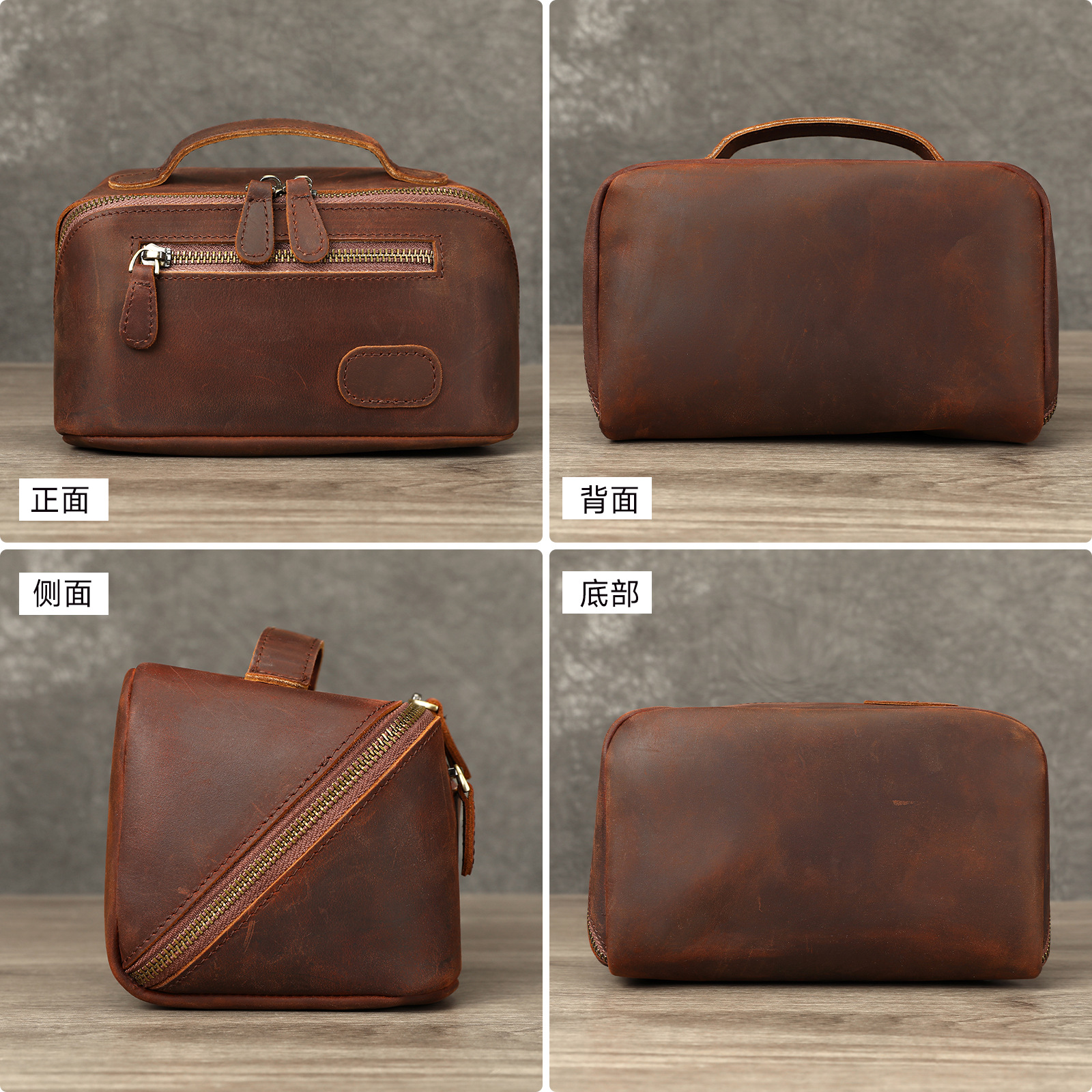 Vintage Crazy Horse Leather To - Men'S Grooming Organizer incelemesi ve fiyatı